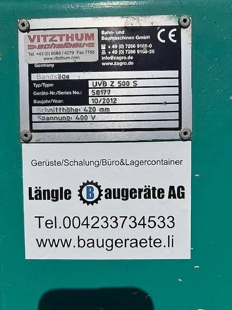 Seghe: Bandsäge/Steintennsäge – Usato da Mauren venduto da Fuerst1 2