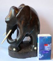 🌟 XL Vintage grosser Elefant Souvenir Afrika Holz Ethno 🌟
