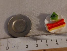 Herziges Puppenstuben Miniatur Essen Tellerchen gefüllt