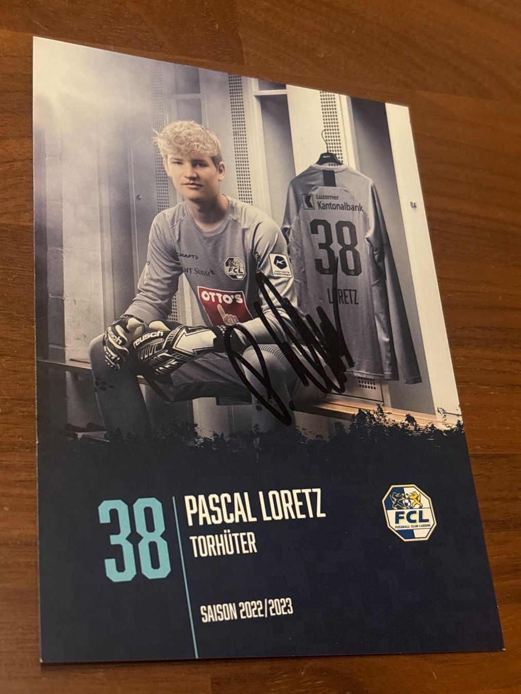 Autografi: Original Autogrammkarte Pascal Loretz FCL Saison 22/23 – Nuovo (secondo la descrizione) da Zürich venduto da engebrunau