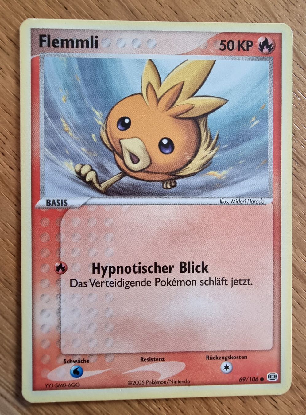 Pokémon Sammelbilder & Trading cards: Pokémon Flemmli selten 2005 DE 69/106 – Gebraucht aus Roggwil BE von S_Cards
