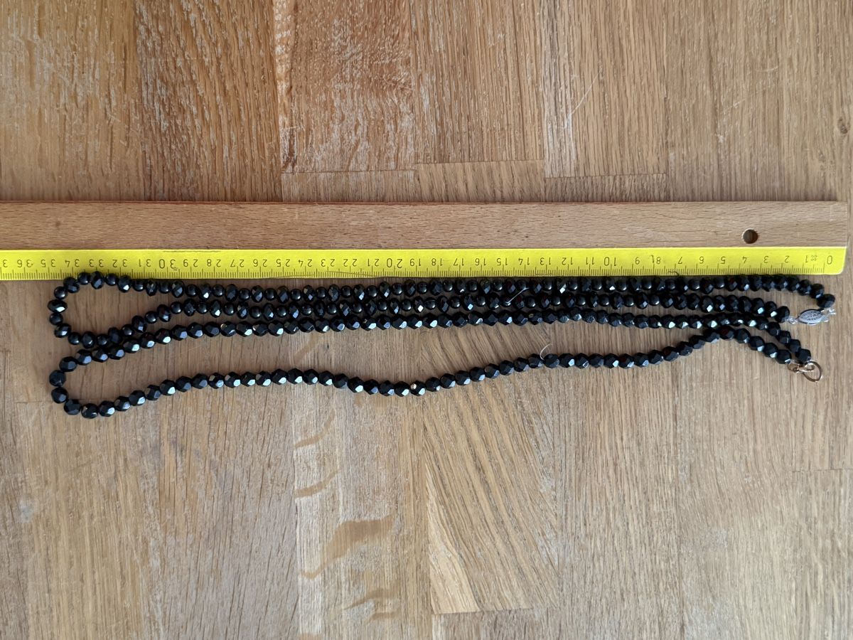 Catenine: 2 Schwarze Perlenkette Halsketten.  – Usato da Goldach venduto da Messerguru 6