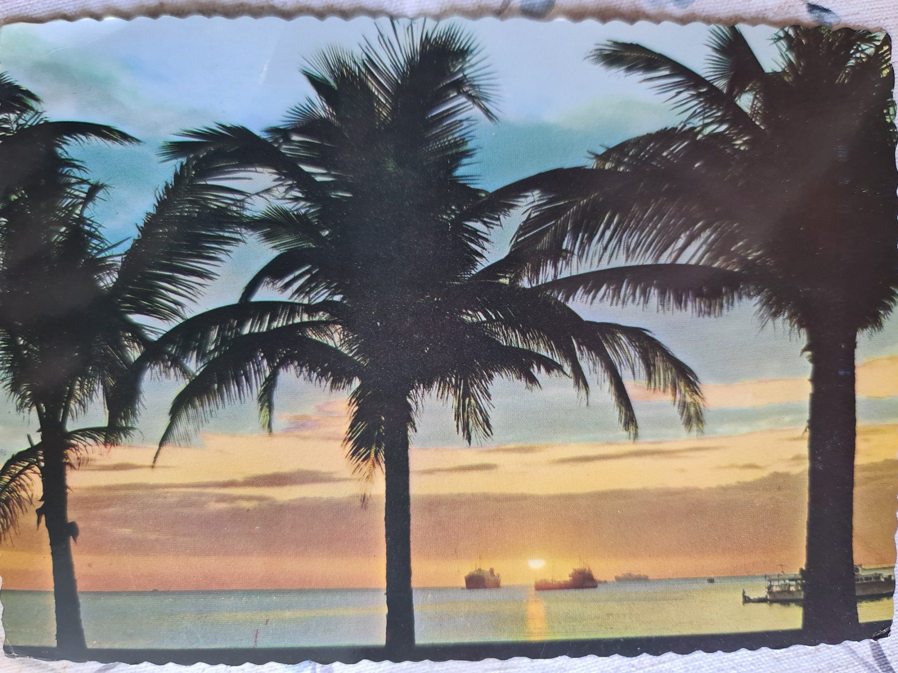 Cartoline postali: Ansichtskarte Philippinen, Sonnenuntergang, 1975 – Usato da Dintikon venduto da Vexi