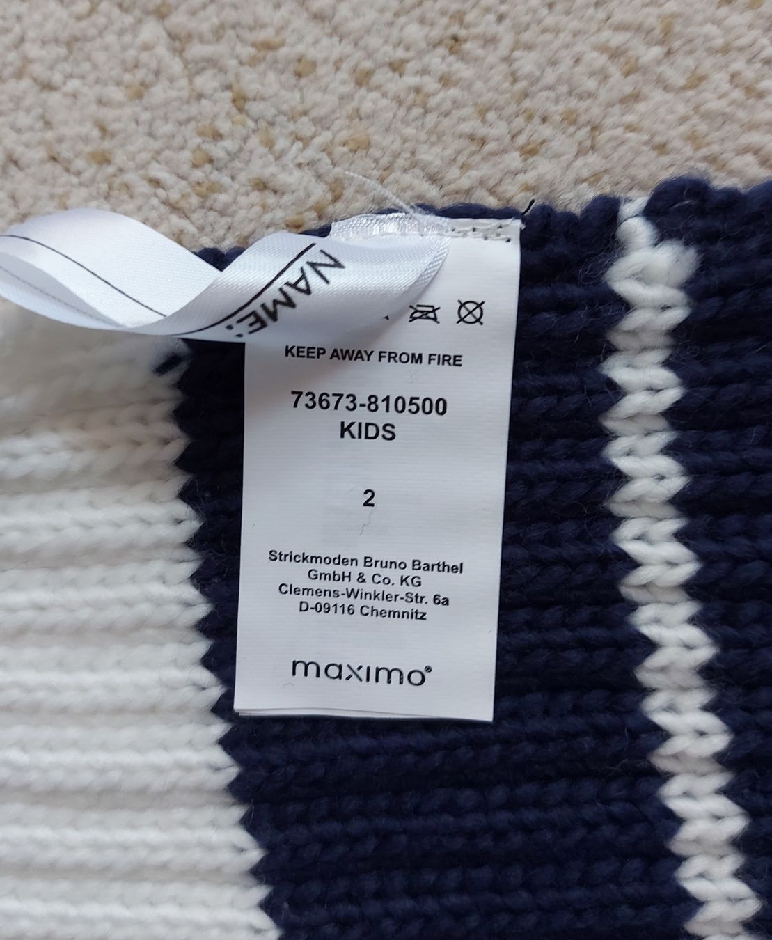 Sonstige Jungenkleidung: Neuer Schal "Maximo" mit Pompon – Neu und originalverpackt aus Wabern von Irakene 3