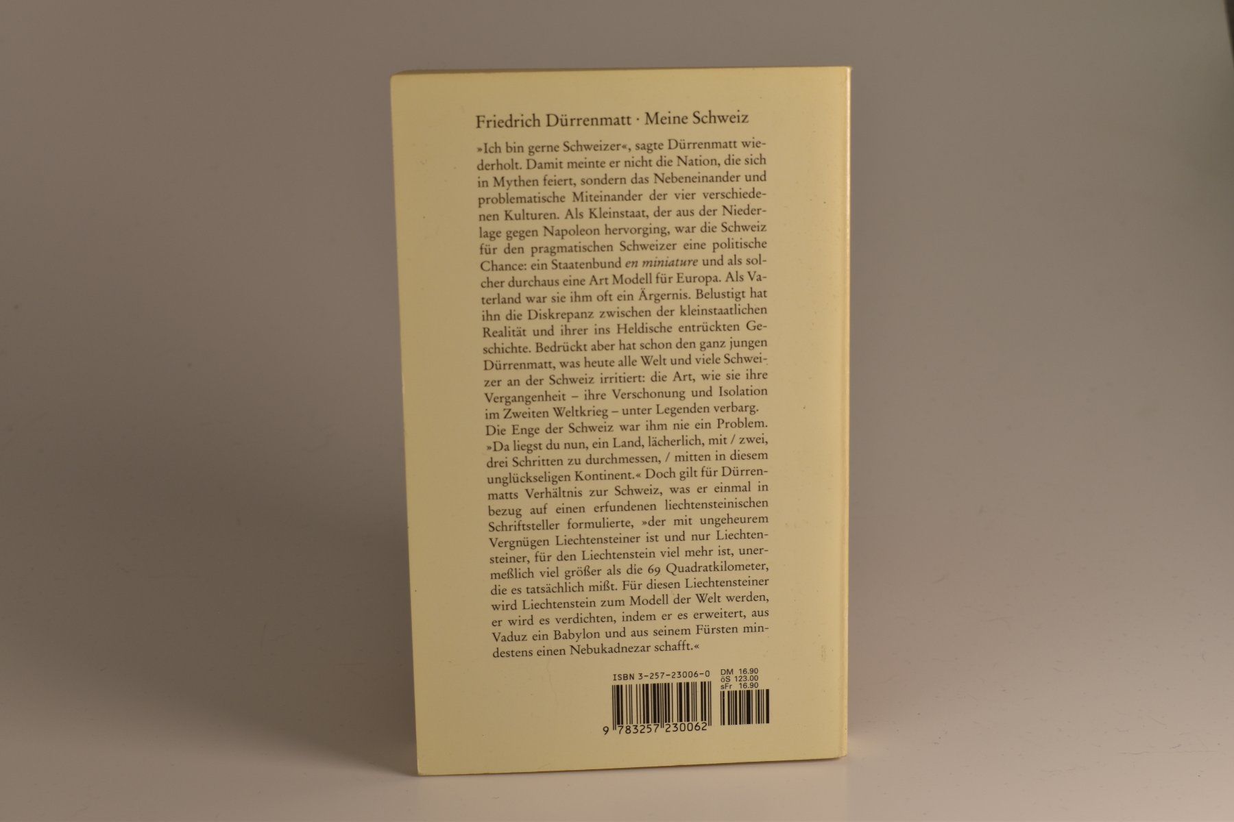 Bücher: Friedrich Dürrenmatt Meine Schweiz – Gebraucht aus Azmoos von greenstone13 1
