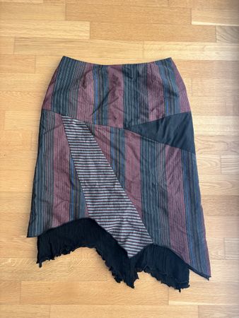 Rock gestreift Patchwork asymmetrisch