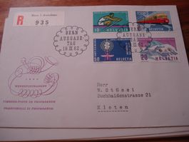 FDC Satz Sondermarken 1962, gelaufen