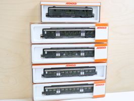 ARNOLD 5 x SBB Personenwagen Leichtstahl - Spur N Set