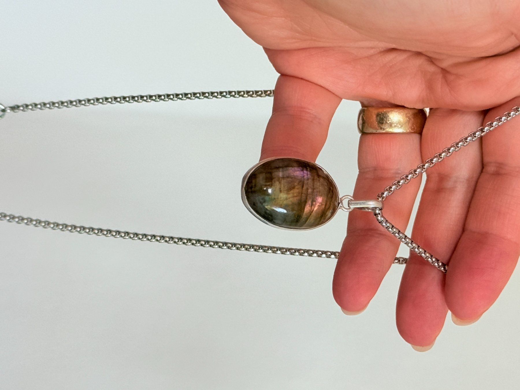 Colliers: Collier avec Labradorite – Neuf avec emballage d'origine à Genève par AWWA 3