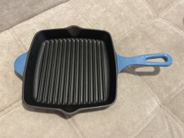 Kuhn Rikon Gusseisen Grillpfanne blau 26x26cm guter Zustand 