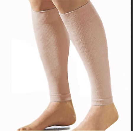 Elastische Unisex Stützstrümpfe Beige 1 Paar