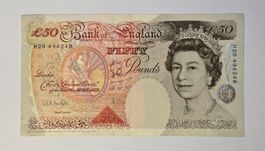 Fifty Pounds H20, Bank of England, 50 Pfund, 1994