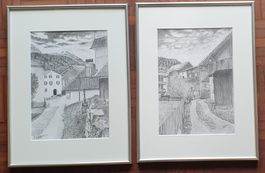 2 Bilder von Salouf - Zeichnungen