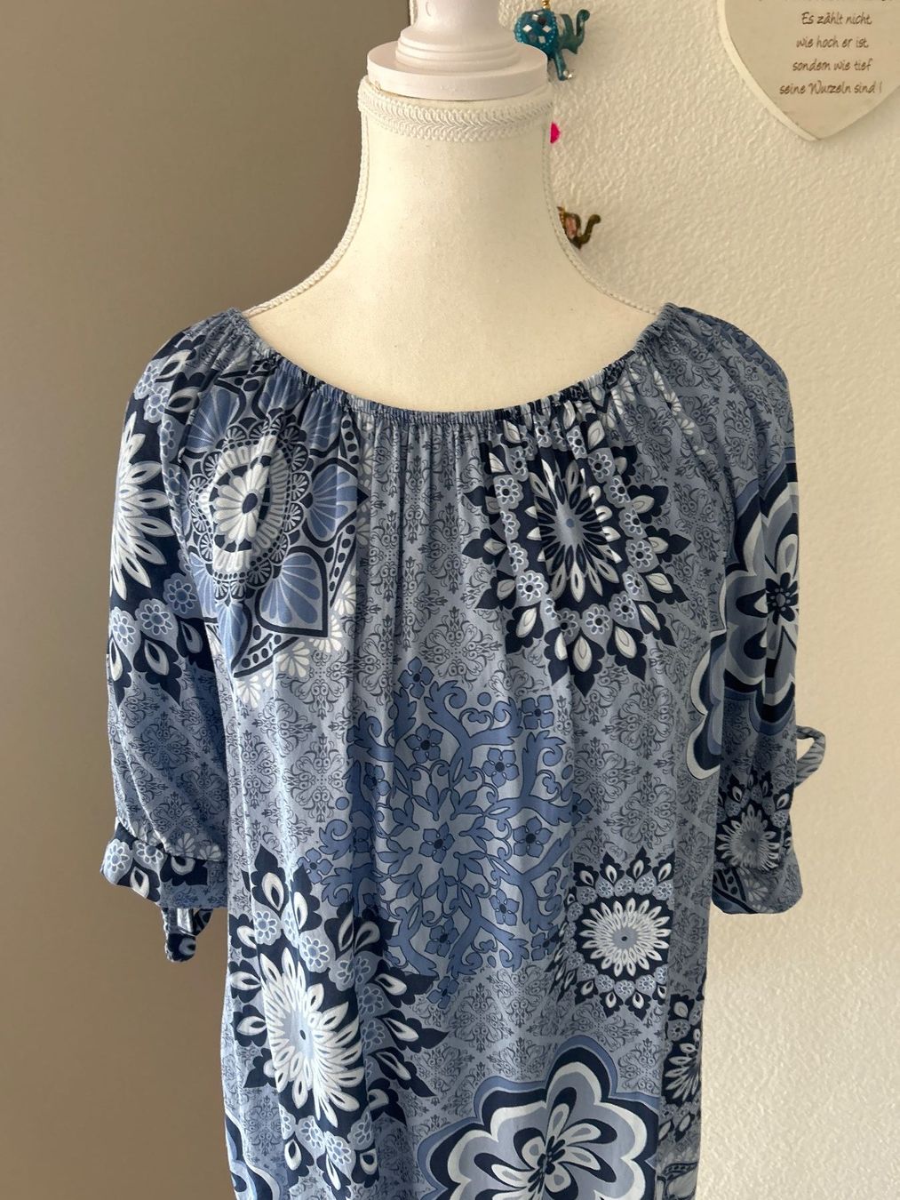 Camicette: Blusenshirt jeansblau mit Muster  von Today Gr. M – Usato da Brunnen venduto da Nala2929 2