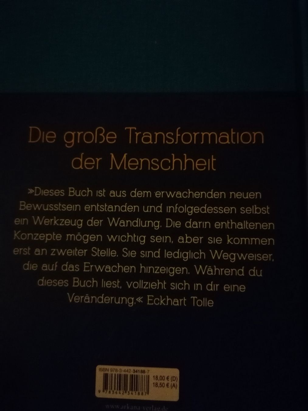 Bücher: Eckhart Tolle. Eine neue Erde. Bewusstseinssprung – Neu (gemäss Beschreibung) aus Wahlen b. Laufen von Aweiss 1