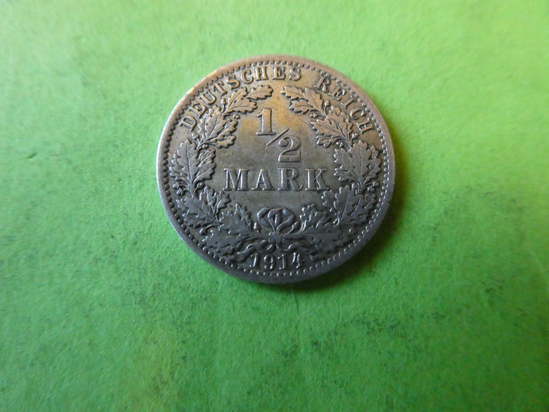 Tutti le monete: Dt. Reich 1914 A, 1/2 Silbermark – Usato da Hinterforst venduto da Rohusri