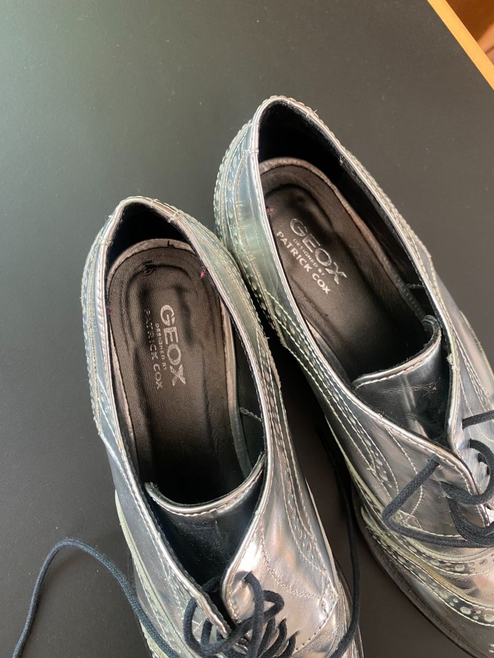 Geox Damenschuhe: Geox Budapester silbern // Gr. 38 – Gebraucht aus Schaffhausen von Casanunda 2
