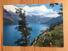 Walensee mit Kerenzerbergstrasse - AK