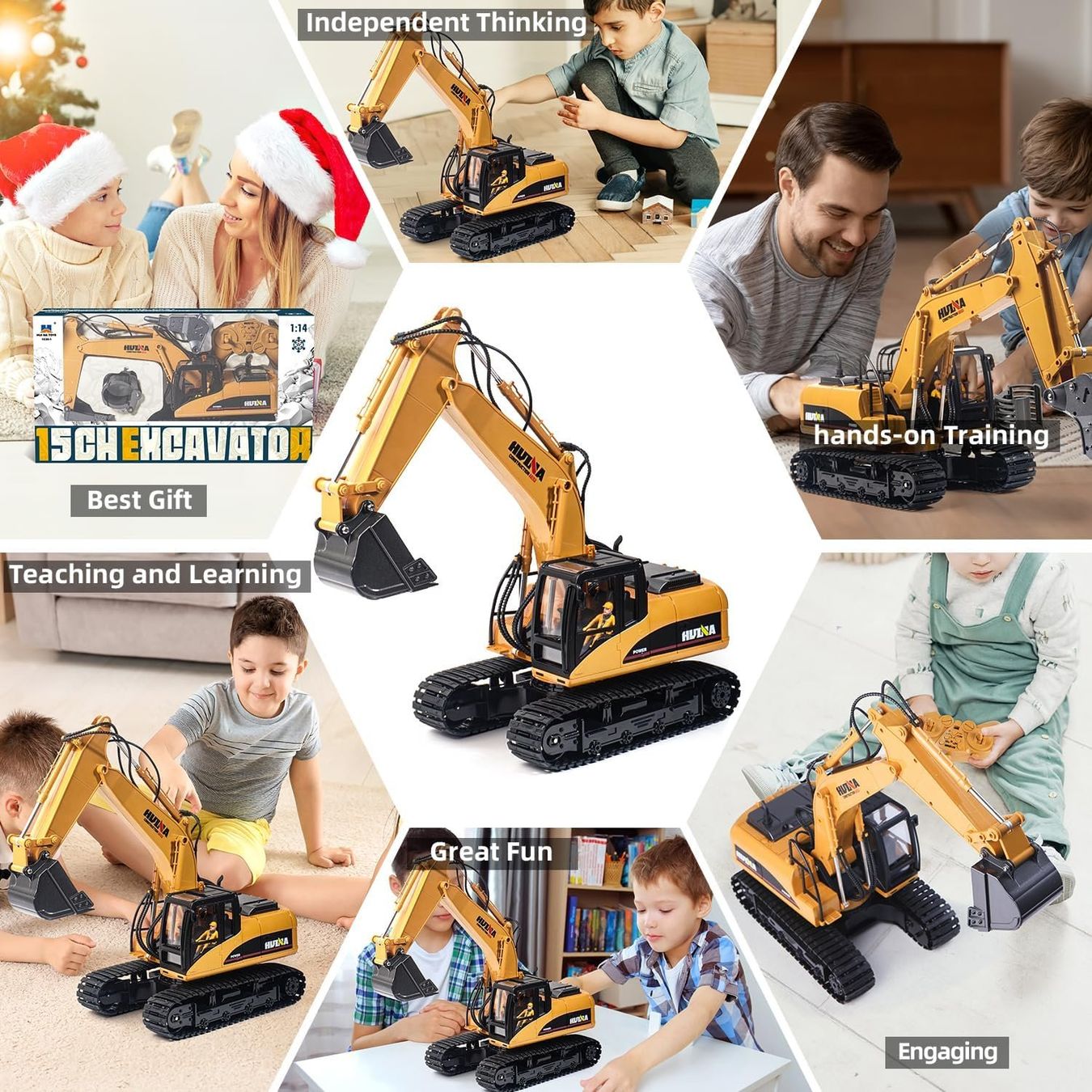RC Modellbau: RC-Bagger Metall 1:14 3-in-1 Raupenbagger mit Akku – Neu und originalverpackt aus Schaffhausen von Alvora 5