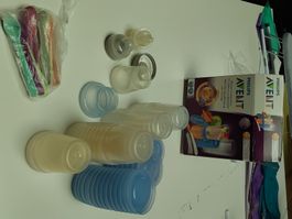 Grosses Set: Avent Brei- & Milchbecher inkl. MAM Schoppenfl.