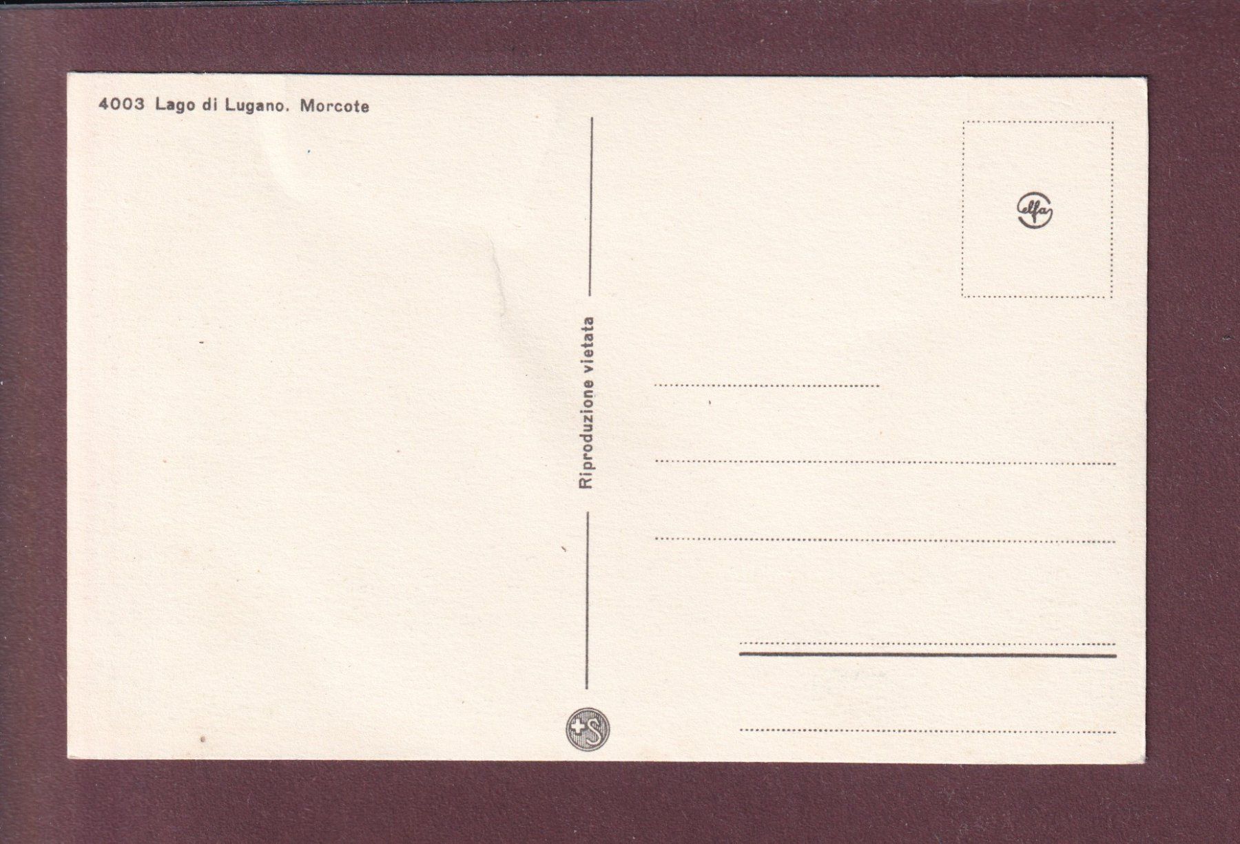 Cartoline postali: Lago di Lugano - MORCOTE – Usato da Pully venduto da nicecards 1