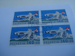 Marke Pro Aero 1988, FDC Einzel + 4erblock, 2 Belege