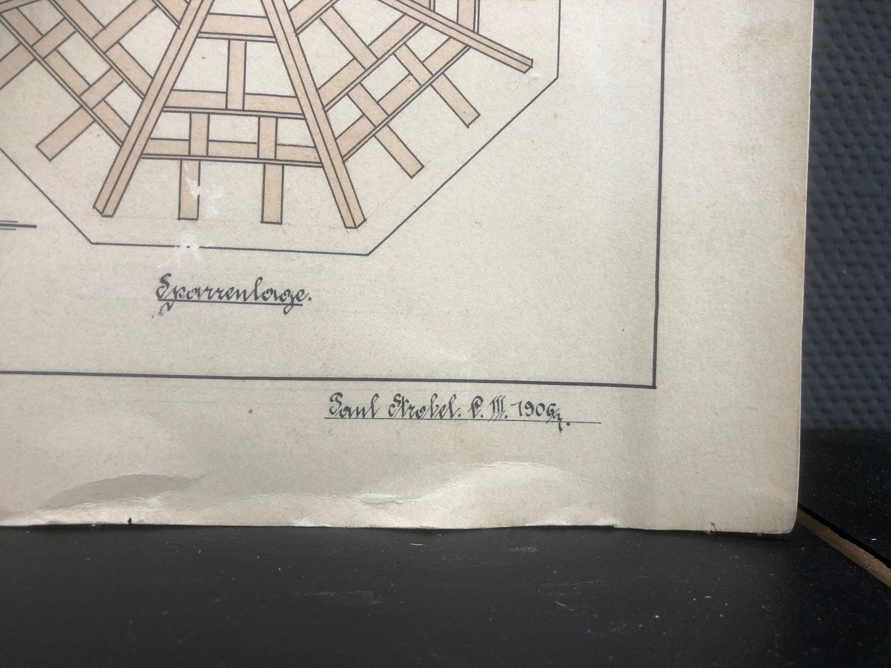 Foto & Immagini: Konstruktionsplan Turmhelm, interessanter Druck – Usato da Laufenburg venduto da industrial-silence 4