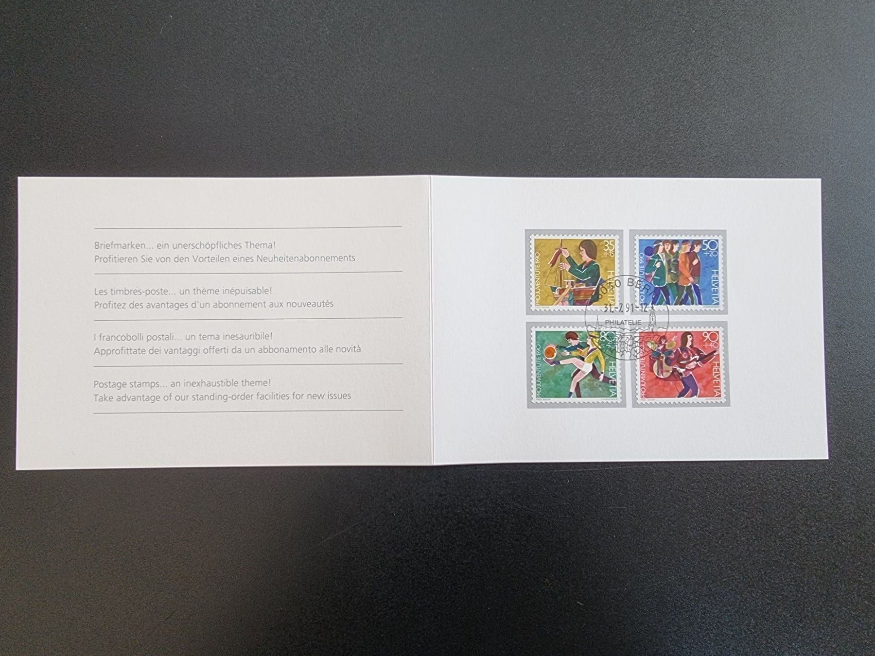 Tutti i francobolli: Briefmarken 1991 (Pro Juventute) – Nuovo (secondo la descrizione) da Zumikon venduto da chv_w96q 1