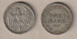 Deutschland, Weimarer Republik, 3 Mark 1924 A