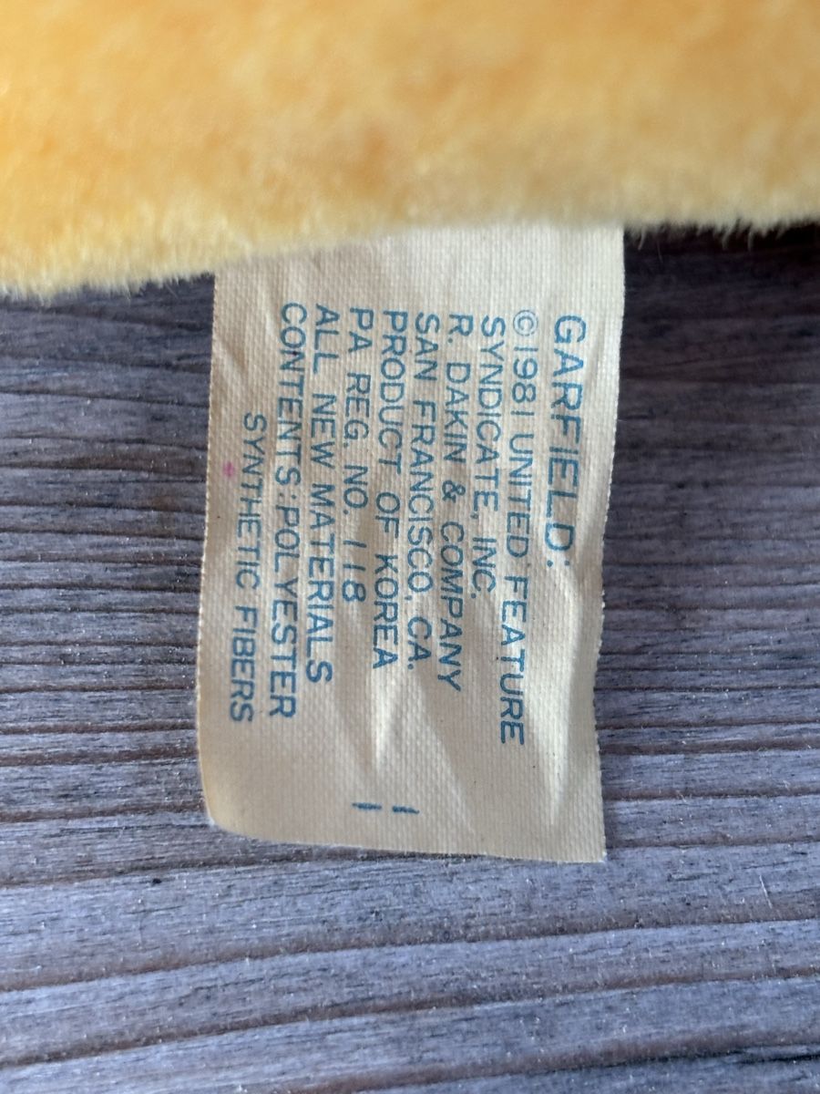 Giocattoli: Garfield Stofftier Vintage 1981  – Usato da Würenlos venduto da Ashley24 4