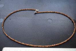 Zirkon   2.5mm Facettiert  TOP   Kette mit Silber Verschluss