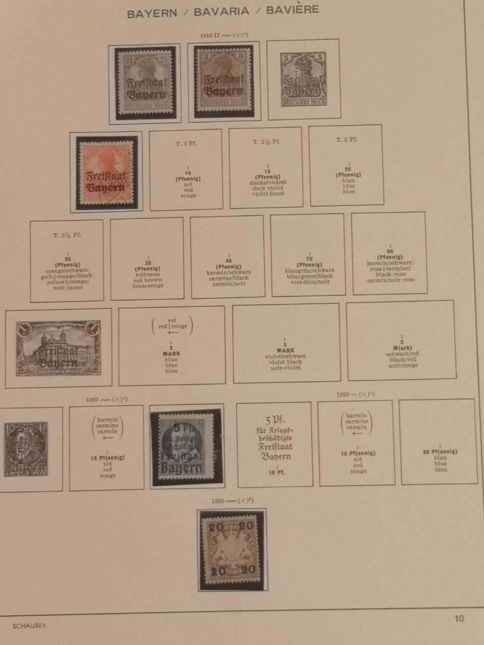 Tutti i francobolli: Deutsche Briefmarken 1916-1920. 10 Seiten. – Usato da Bern venduto da Yunkom 5