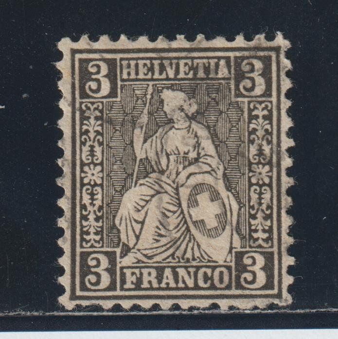 Alle Briefmarken: Sitzende Helvetia Nr. 29 gestempelt – Gebraucht aus Siebnen von Fstaehli