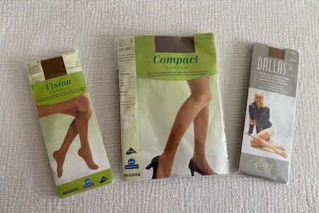Originalverpackte 2 Kniestrümpfe & 1 Stützstrumpfhose