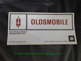 Oldsmobile Modellprogramm 1973/11 deutsch/französisch GM-Bie