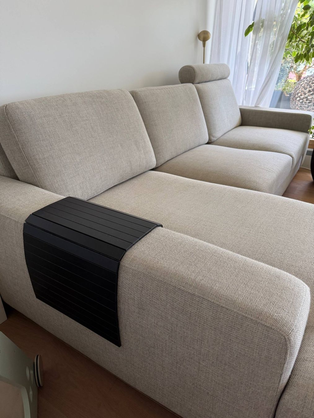 Ikea Divani: Ecksofa Sörvallen mit Récamiere links, hellgrau – Usato da Zug venduto da Coca99 5