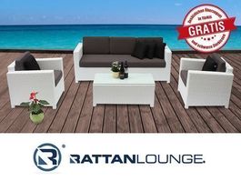 Rattanmöbel Set in weiss SALE%
