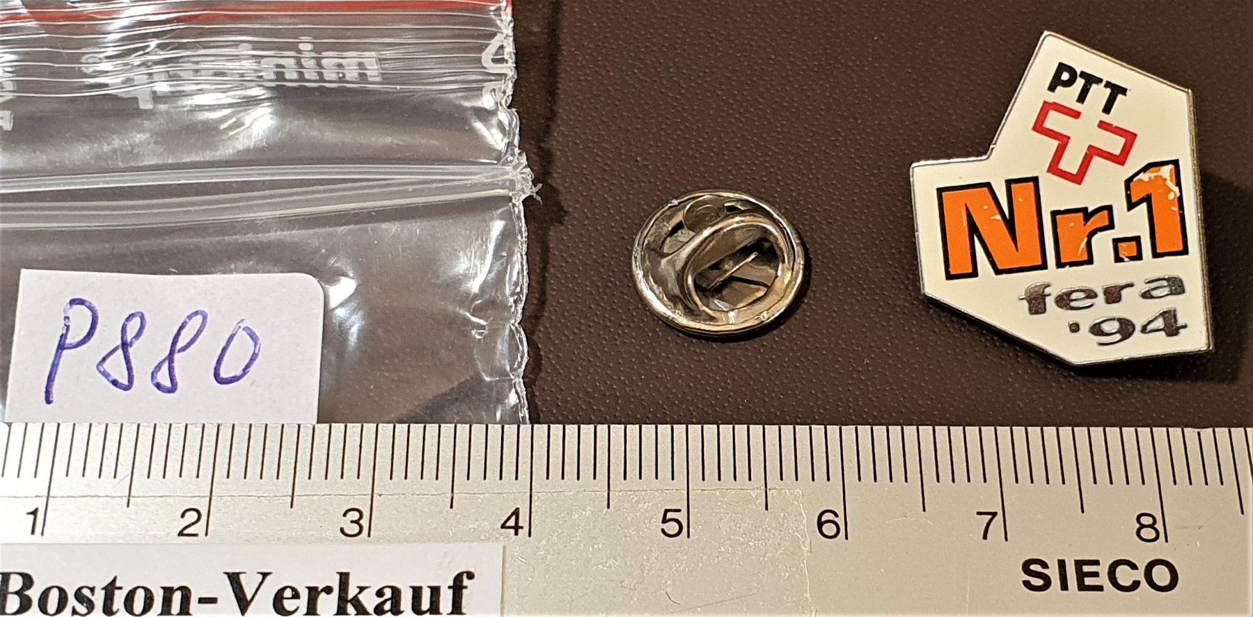 Placchette & Badge: P880B - Pin Post PTT Nr. 1 fera '94 – Usato da Reinach BL venduto da Boston-Verkauf 1