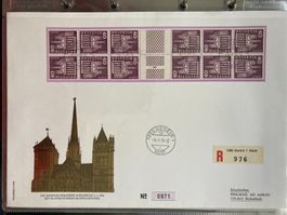 Schweiz 1976 R-Ersttagsbrief Kehrdruckmarke 40 Genf Plattenn