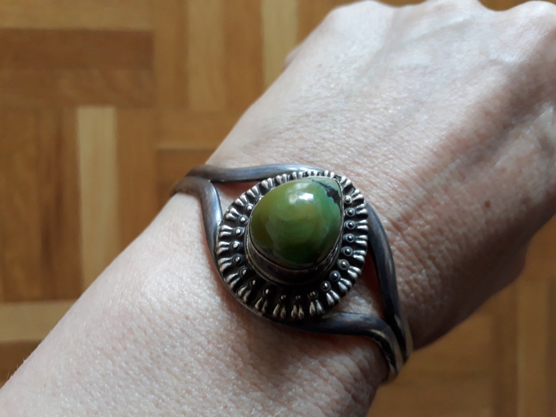 Bracciali & Braccialetti: Silber Armreif mit echtem Türkis – Nuovo (secondo la descrizione) da Zürich venduto da Gillheri 6