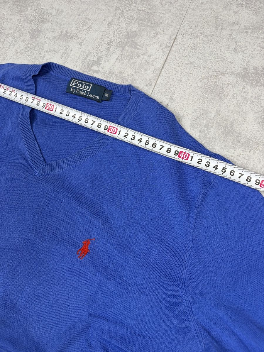 Ralph Lauren Pulls & Sweat-shirts: Pull col V Ralph Lauren bleu roi - 100% Coton - Taille M – Neuf (Voir description) à Hauterive NE par Leo_o 4