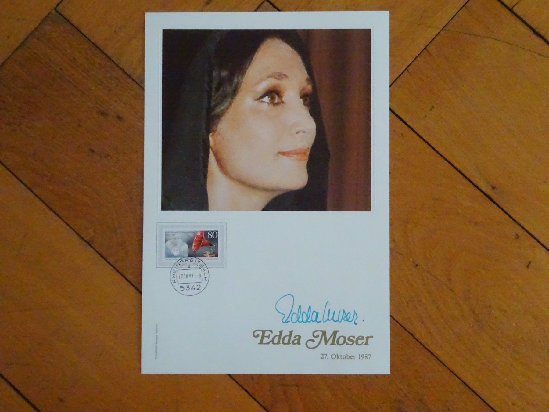 Poster & Bilder: Edda Moser Plakat / Opera Sopran - handsigniert – Gebraucht aus Esslingen von eintagammeer