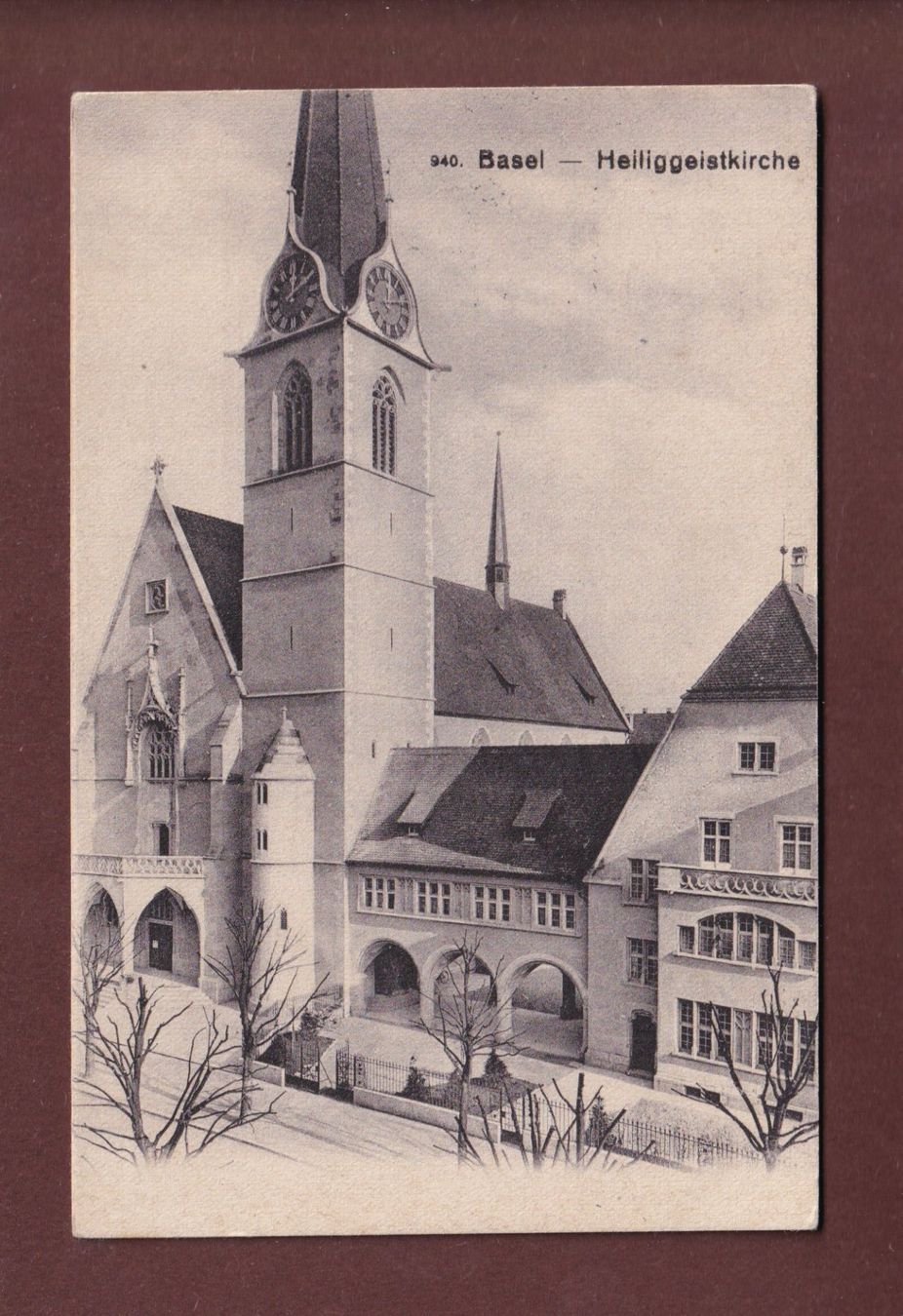 Cartoline postali: BASEL - Heiliggeistkirche – Usato da Pully venduto da nicecards-shop