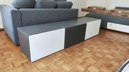 Modern TV Unit - Gray & White