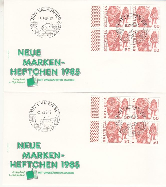 MH 080 alle 7 MHBlätter FDC Philswiss mit Ortsstempel (Gebraucht) in — free download