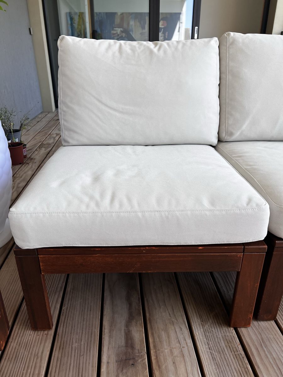 Gartenlounge Ikea Äpplarö Sitzelement mit Kissen in Beige (Gebraucht) in Baar für CHF 75 – nur Abholung auf Ricardo kaufen