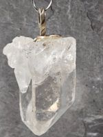 Bergkristall natürliche Spitze Anhänger Silber 835