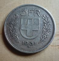 5 Franken 1931, 13 * über Kopf