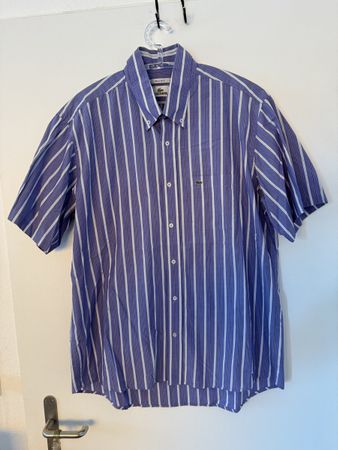 Lacoste Hemd kurzarm gestreift Grösse 44 fit XXL