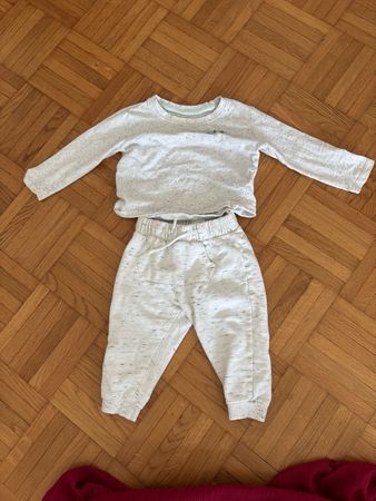 Ensemble bébé deux pièces gris